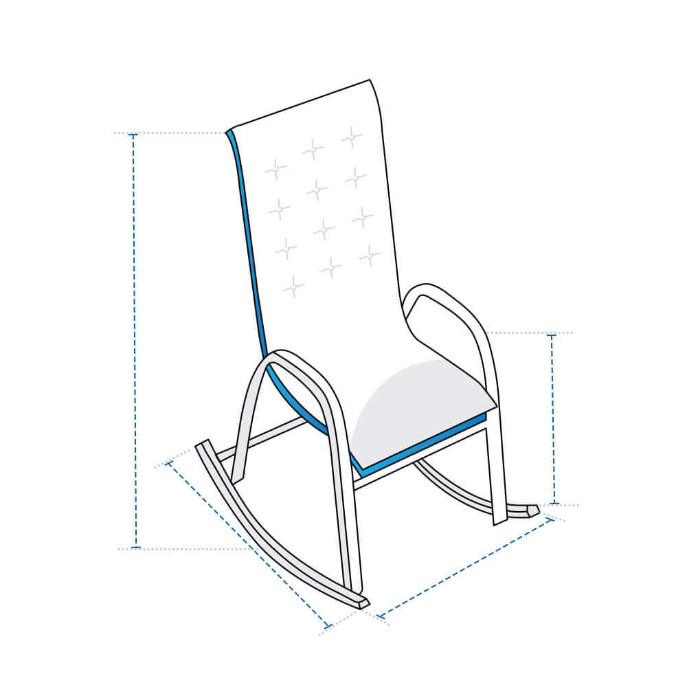 Sling Action Rocking Chair Custom Covers