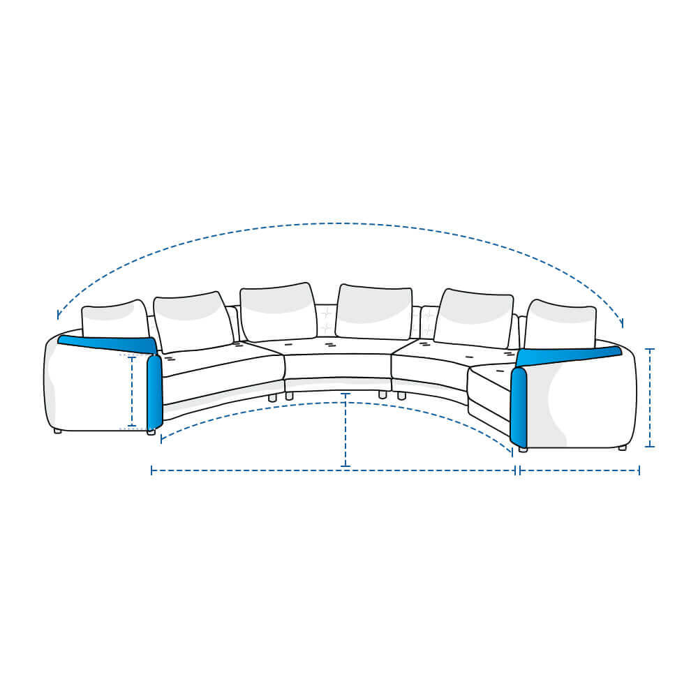Custom Curved Sofa Covers