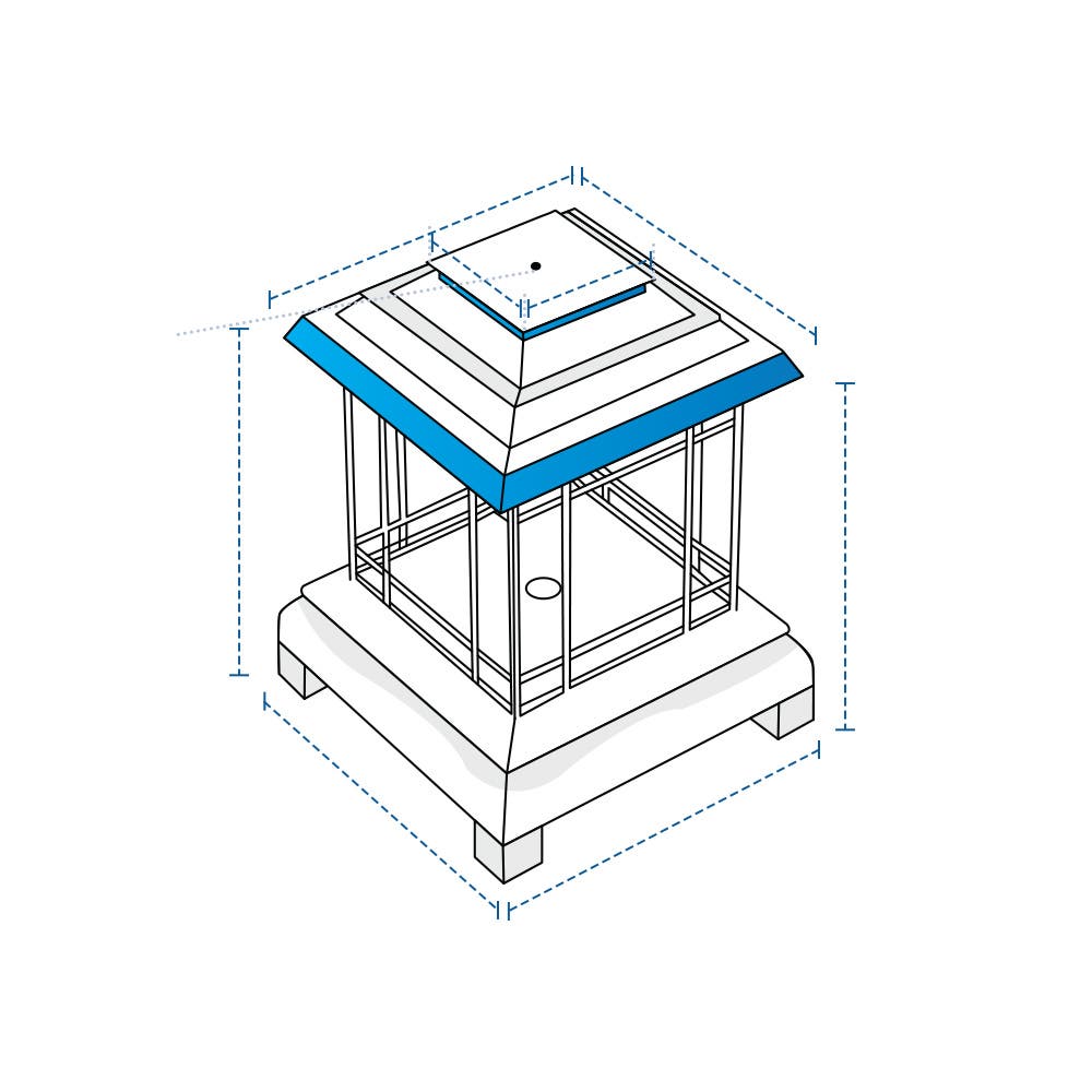 Outdoor Square Lantern Firepit Custom Covers