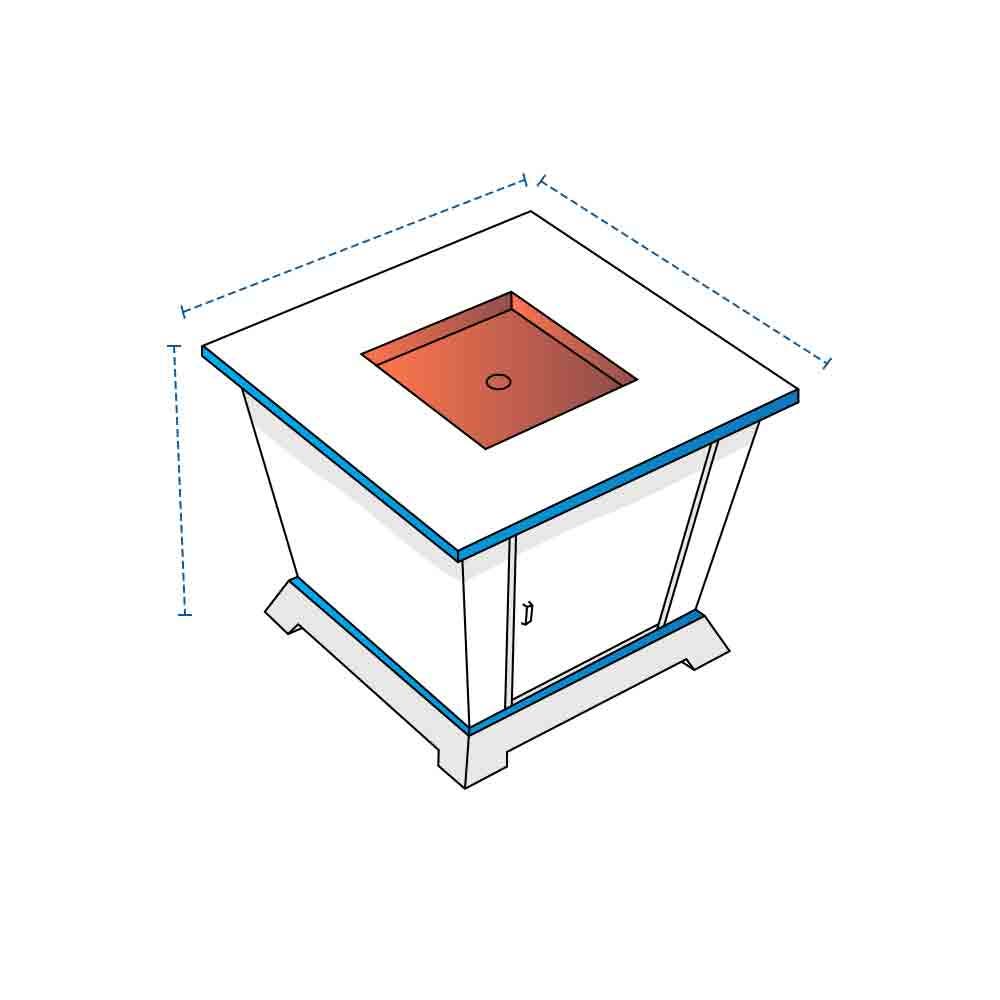 LP Gas Fire Column Custom Covers