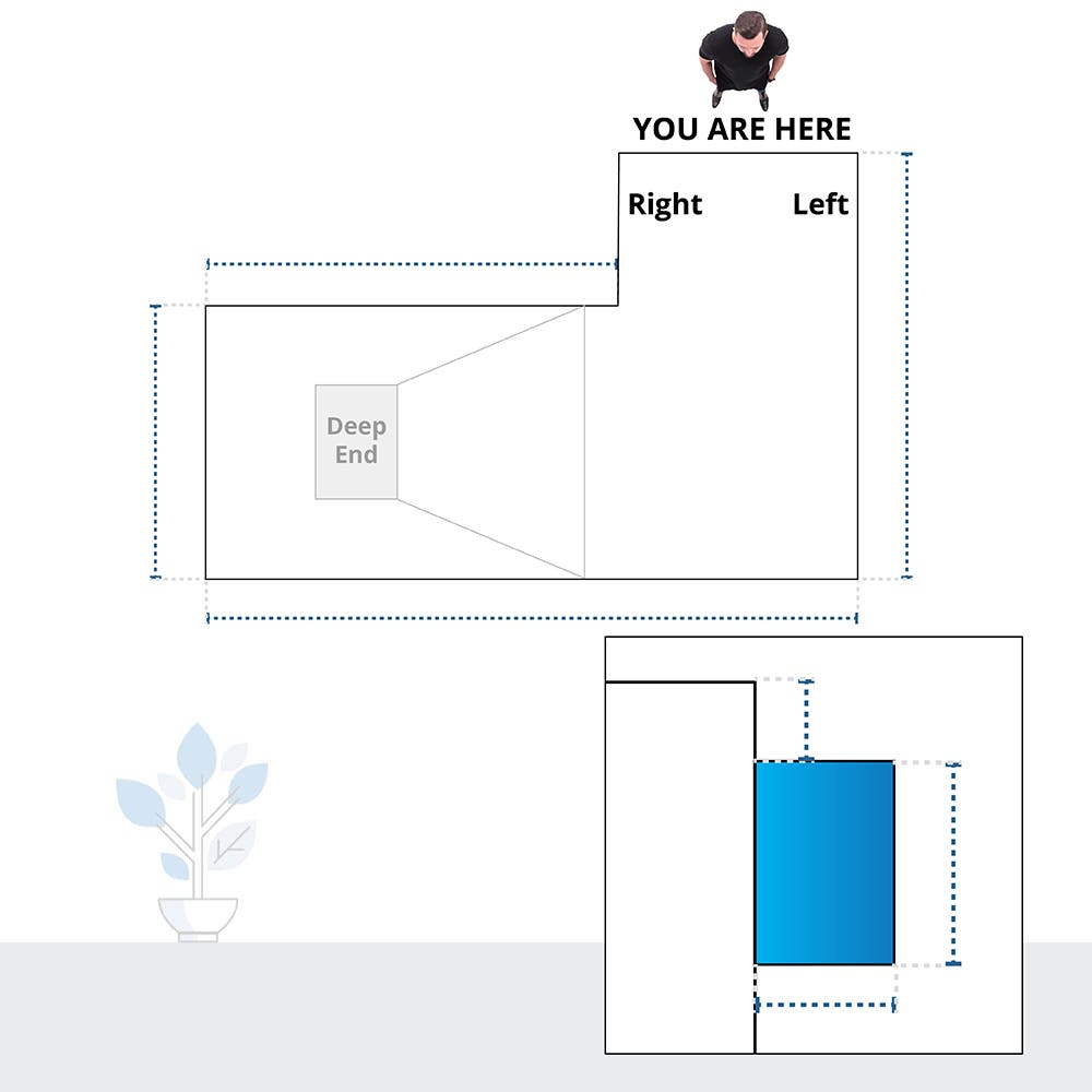 L Shape Pool Cover - Left/Right Steps