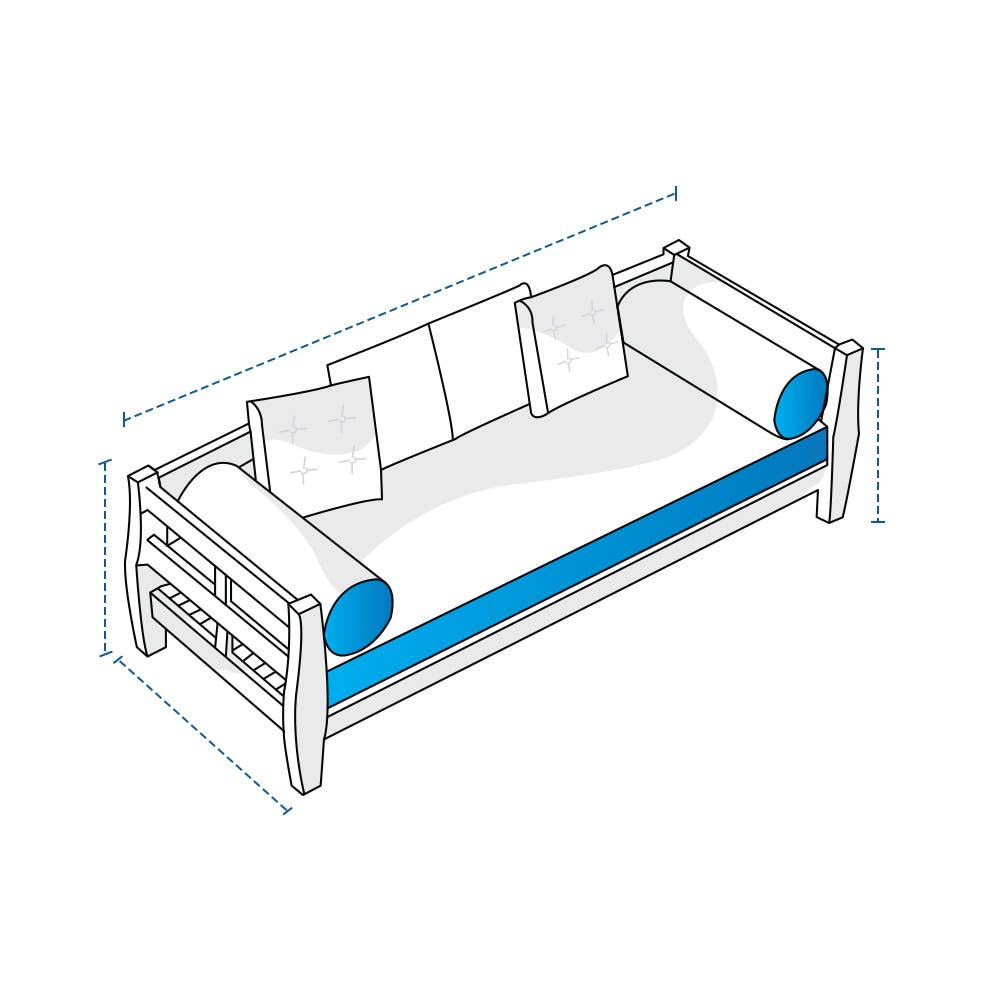 Classic Outdoor Sofa Daybed Custom Covers - Product image