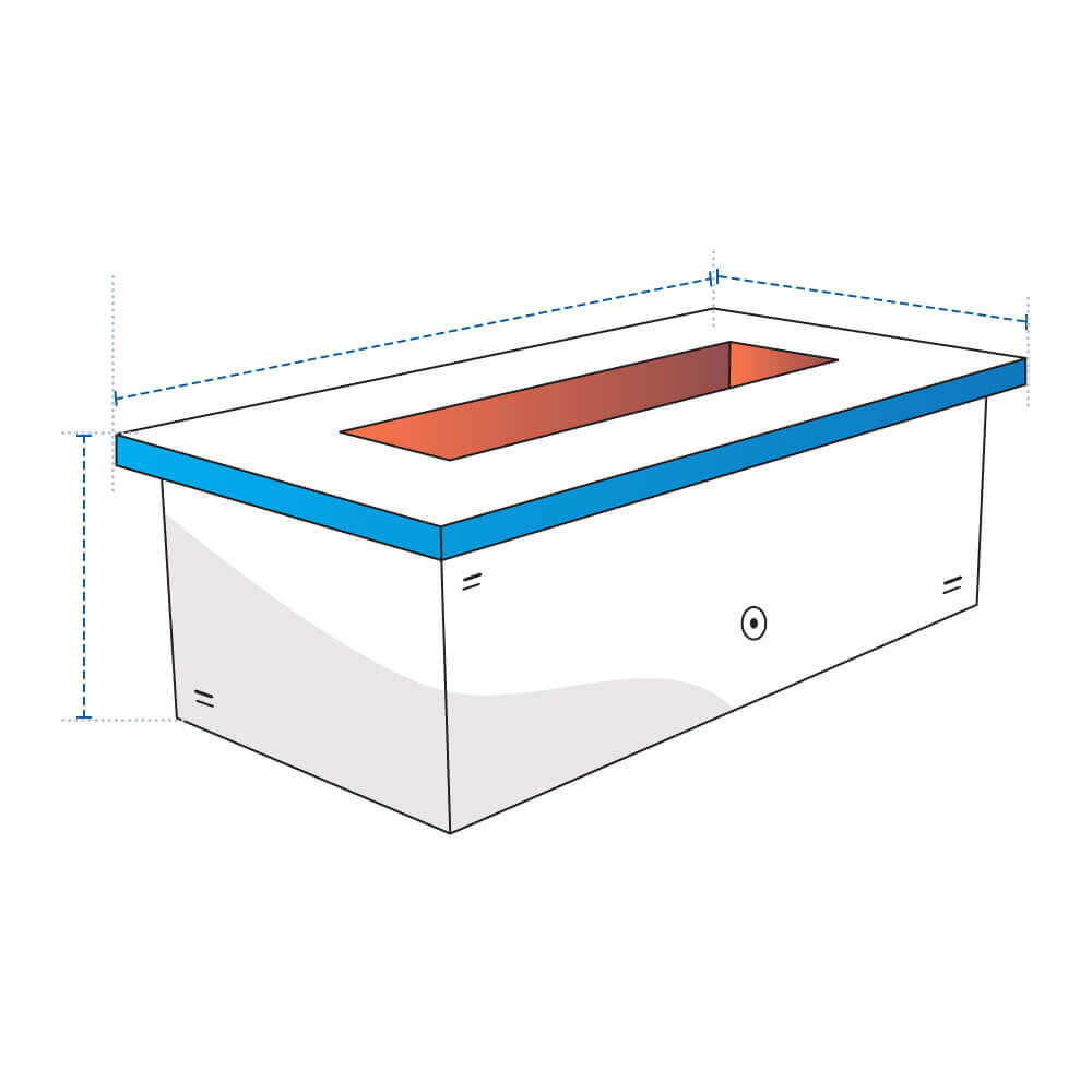 Rectangular Fire Pit Custom Covers