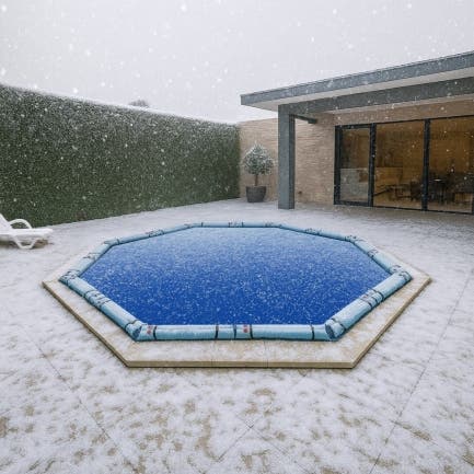 Octagon Winter Pool Cover