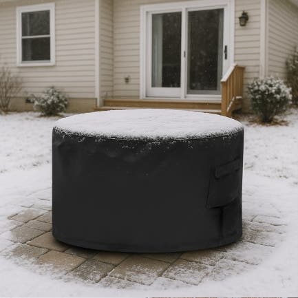 Round Stone Fire Pit Custom Covers