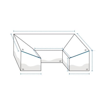 U Shape Slanted Outdoor Custom Covers