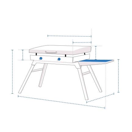 Griddle with Folding Legs Custom Covers
