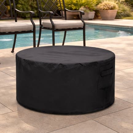 Round Stone Fire Pit Custom Covers